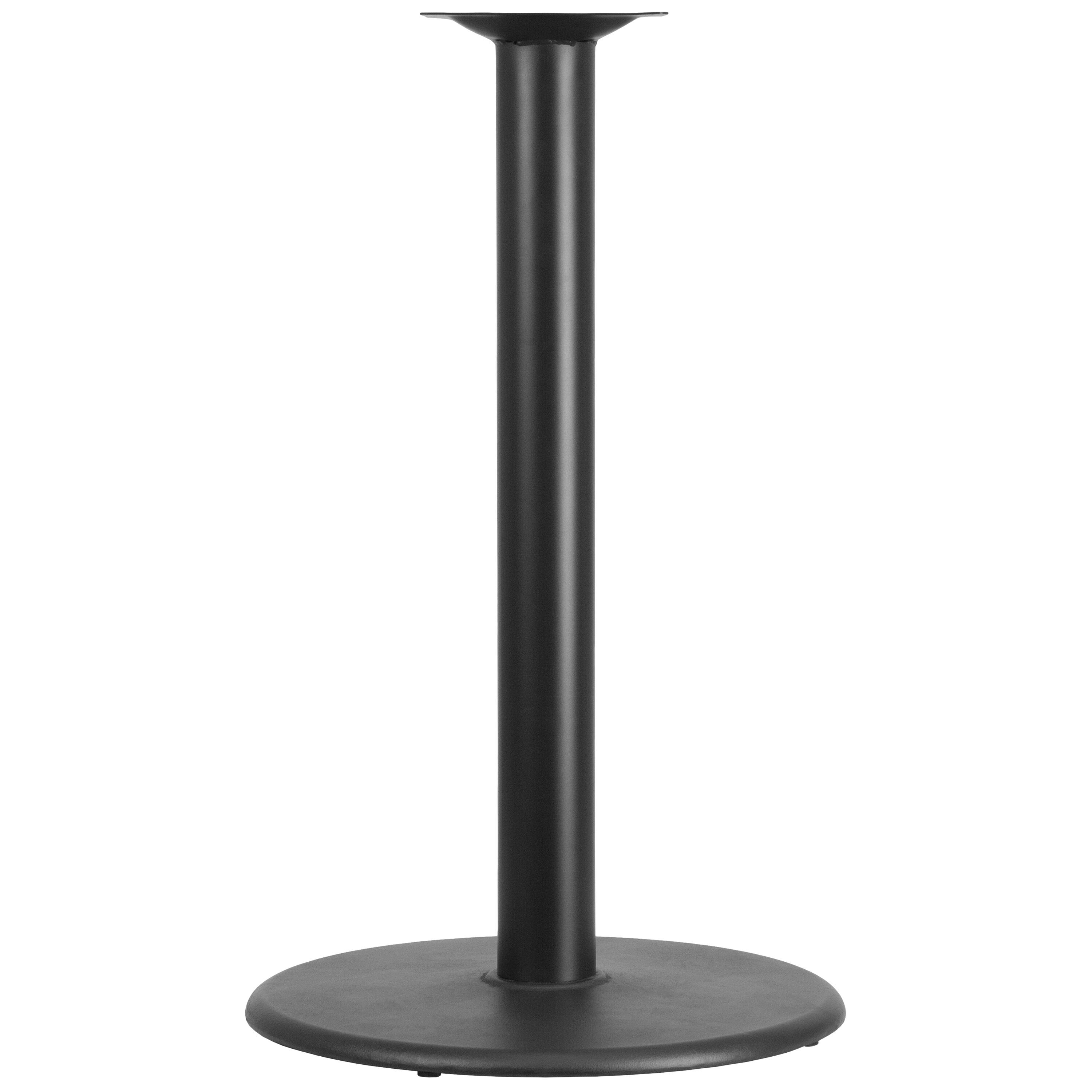 24" Round Restaurant Table Base with 4" Dia. Bar Height Column Bed
